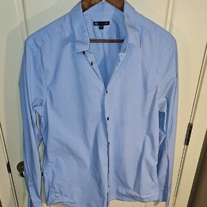 Gap MEN'S Light Blue Slim Fit dress shirt SIZE L